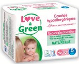 Couches hypoallergéniques - LOVE & GREEN en promo chez Super U Vandœuvre-lès-Nancy à 8,79 €