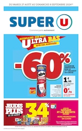 Prospectus Super U à Pruniers-en-Sologne, "La quinzaine des prix ultra bas spécial rentrée", 44 pages de promos valables du 27/08/2024 au 08/09/2024