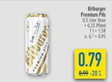 Premium Pils im Angebot bei diska in Dresden Premium Pils Angebote von Bitburger bei diska Dresden für 0,79 €