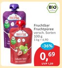 Fruchtpüree Erdbeere-Apfel von Fruchtbar im aktuellen budni Prospekt für 0,69 €