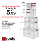 Boîte de rangement clip’n store - SUNDIS dans le catalogue Leroy Merlin