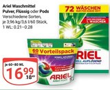 Waschmittel Pulver im Angebot bei GLOBUS in Völklingen Waschmittel Pulver Angebote von Ariel bei GLOBUS Völklingen für 16,99 €