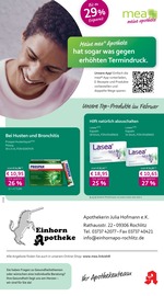 mea - meine apotheke Apotheken Prospekt der aktuellen Woche mit 4 Seiten, gültig von 01.02.2026 bis 28.02.2026, in Colditz und Umgebung Aktueller mea - meine apotheke Apotheken Prospekt in Colditz und Umgebung, "Unsere Februar-Angebote" mit 4 Seiten, 01.02.2026 - 28.02.2026