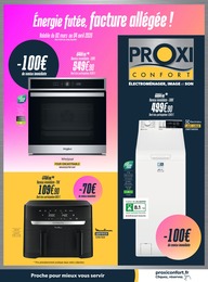 Catalogue Multimédia & Electroménager de Proxi Confort à Sarzeau, avec 4 pages Prospectus Multimédia & Electroménager de Proxi Confort à Sarzeau: "Énergie futée, facture allégée !", 4 pages, 02/03/2026 - 04/04/2026