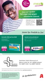mea - meine apotheke Apotheken Prospekt der aktuellen Woche mit 4 Seiten, gültig von 01.06.2026 bis 30.06.2026, in Quierschied und Umgebung Aktueller mea - meine apotheke Apotheken Prospekt in Quierschied und Umgebung, "Unsere Juni-Angebote" mit 4 Seiten, 01.06.2026 - 30.06.2026