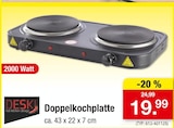 Doppelkochplatte von DESKI für 19,99 € bei Zimmermann im Angebot Doppelkochplatte von DESKI im aktuellen Zimmermann Prospekt