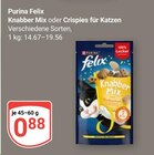 Knabber Mix im Angebot bei GLOBUS in Kaiserslautern Knabber Mix Angebote von Purina Felix bei GLOBUS Kaiserslautern für 0,88 €