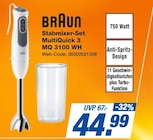 Stabmixer-Set MultiQuick 3 MQ 3100 WH im Angebot bei expert in Frechen Stabmixer-Set MultiQuick 3 MQ 3100 WH Angebote von Braun bei expert Frechen für 44,99 €