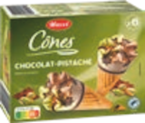 6 cônes chocolat-pistache - MUCCI - Aldi 6 cônes chocolat-pistache - MUCCI à 1,99 € dans le catalogue Aldi