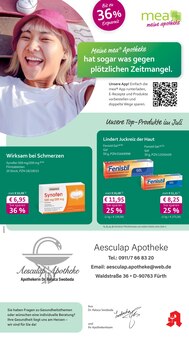 Aktueller mea - meine apotheke Prospekt "Unsere Juli-Angebote" für Fürth Aktueller mea - meine apotheke Prospekt für Fürth mit Seiten