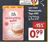 Mehl im ALDI SÜD Prospekt Weizenmehl, Type 405 von Back Family im aktuellen ALDI SÜD Prospekt für 0,99 €