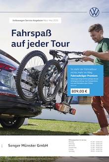 Fahrradträger im Volkswagen Prospekt "Neuer Frühling, neuer Grip" mit 1 Seiten (Münster)