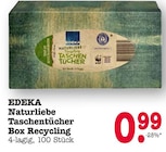 Aktuelles Naturliebe Taschentücher Box Recycling Angebot bei E center in Pforzheim ab 0,99 €