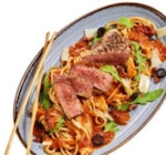Aktuelles Spaghetti Napoli mit 150g Lady-Steak Angebot bei mömax in Mannheim ab 9,50 €