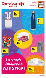 Carrefour Market Catalogue "La rentrée étudiante à petits prix !", 24 pages, Bois-Colombes,  12/09/2023 - 24/09/2023