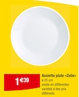 Assiette plate "Zelie" en promo chez Carrefour Nanterre à 1,39 €