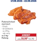Putenschnitzel mariniert im Angebot bei METRO in Wolfsburg Putenschnitzel mariniert Angebote bei METRO Wolfsburg für 11,76 €
