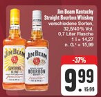 Sunshine Blend oder Kentucky Straight Bourbon Whiskey Angebote von Jim Beam bei EDEKA Erlangen für 9,99 €