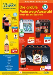 Bier im Netto Marken-Discount Prospekt in Borna Aktueller Netto Marken-Discount Prospekt mit Bier, "DER ORT, AN DEM DU IMMER AUSGEZEICHNETE PREISE FINDEST.", Seite 1