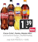 Coca-Cola, Fanta, Mezzo Mix im Angebot bei Hieber in Lörrach Coca-Cola, Fanta, Mezzo Mix Angebote von Coca-Cola bei Hieber Lörrach für 1,39 €