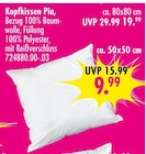 Kopfkissen Pia für 9,99 € bei SB Möbel Boss im Angebot Kopfkissen Pia im aktuellen SB Möbel Boss Prospekt