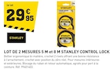 Lot de 2 mesures 5 M et 8 M Control Lock - STANLEY dans le catalogue Tout Faire