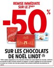 Intermarché Cavaillon - Promo -50% remise immédiate sur le 2ème sur les Chocolats de Noël Lindt Promo -50% remise immédiate sur le 2ème sur les Chocolats de Noël Lindt à dans le catalogue Intermarché à Cavaillon