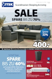 JYSK Prospekt "SALE - SPARE BIS ZU 70%", 9 Seiten, 12.07.2026 - 12.07.2026 Aktueller JYSK Prospekt, "SALE - SPARE BIS ZU 70%", mit Angeboten der Woche, gültig von 12.07.2026 bis 12.07.2026
