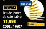 Jeu de lames de scie sabre - DEWALT en promo chez Screwfix Jeu de lames de scie sabre - DEWALT dans le catalogue Screwfix
