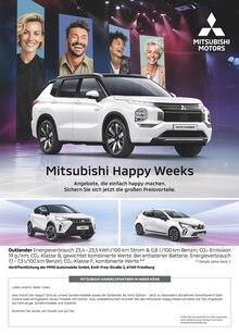 Mitsubishi Prospekt Mitsubishi Happy Weeks mit 1 Seite