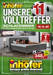 Aktueller Möbel Inhofer Prospekt mit Bett, "UNSERE VOLLTREFFER - SCHLAFZIMMER", Seite 1