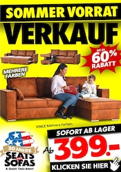 Aktueller Seats and Sofas Prospekt mit Fernseher, "SOMMER VORRAT VERKAUF", Seite 1