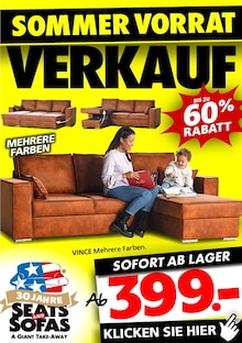 Aktueller Seats and Sofas Berlin Prospekt "SOMMER VORRAT VERKAUF" mit 1 Seite