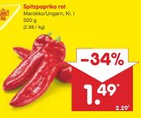Aktuelles Spitzpaprika rot Angebot bei Netto Marken-Discount in Koblenz ab 1,49 €