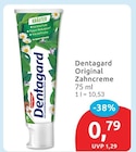 Original Zahncreme von Dentagard für 0,79 € bei budni im Angebot Original Zahncreme von Dentagard im aktuellen budni Prospekt
