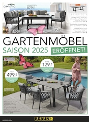 Aktueller BRAUN Möbel-Center Prospekt mit Gartentisch, "GARTENMÖBEL TRENDS 2025", Seite 2