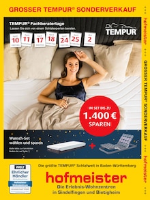 Aktueller hofmeister Heilbronn Prospekt hofmeister Prospekt Heilbronn "GROSSER TEMPUR® SONDERVERKAUF" mit 8 Seiten