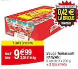 Sauce Tomacouli - PANZANI en promo chez Cora Mulhouse à 9,99 €