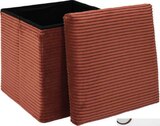 Coffre pouf pliable Scott velours côtelé en promo chez Maxi Bazar Montreuil à 14,99 €