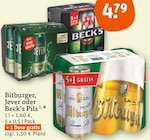 Aktuelles Bitburger, Jever oder Beck’s Pils Angebot bei tegut in Heidelberg ab 4,79 €