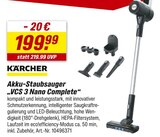 Akku-Staubsauger VCS 3 Nano Complete Angebote von Kärcher bei toom Baumarkt Paderborn für 199,99 €