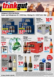 Trinkgut Prospekt "Aktuelle Angebote", 4 Seiten, 21.09.2026 - 21.09.2026 Aktueller Trinkgut Prospekt, "Aktuelle Angebote", mit Angeboten der Woche, gültig von 21.09.2026 bis 21.09.2026