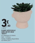 Plante artificielle dans un pot déco 'Dusty' dans le catalogue E.Leclerc
