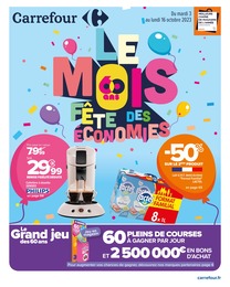 Prospectus Carrefour à Hanches, "Le mois fête des économies", 88 pages, 03/10/2023 - 16/10/2023