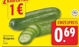 Minigurken für 0,69 € bei EDEKA im Angebot Minigurken im aktuellen EDEKA Prospekt