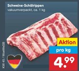 Aktuelles Schweine-Schälrippen Angebot bei Netto Marken-Discount in Pforzheim ab 4,99 €