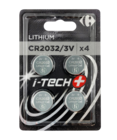 Pack de 4 piles CR2032 I-Tech+ - CARREFOUR dans le catalogue Carrefour