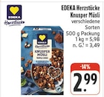 Knusper Müsli Triple Choc von EDEKA Herzstücke im aktuellen EDEKA Prospekt für 2,99 €
