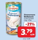 Weißwürste Angebote von Zimmermann bei Markant Nordwest Herford für 3,79 €