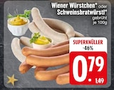 Aktuelles Wiener Würstchen oder Schweinsbratwürstl Angebot bei EDEKA in Augsburg ab 0,79 €